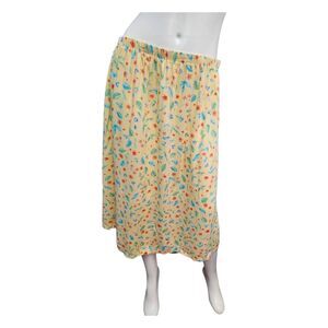 Nikki Vintage 90's Yellow Floral Maxi Skirt size XL